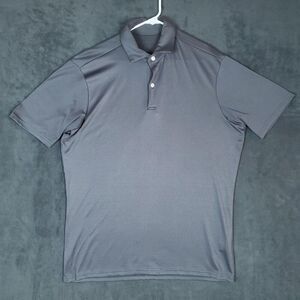Mizzen+Main Polo Shirt Mens Large Gray Golf Performance Stretch Lightweight